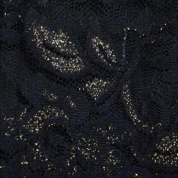 SOLD Forever 21 Black/gold Lace Mini Skirt - Picture 3 of 4